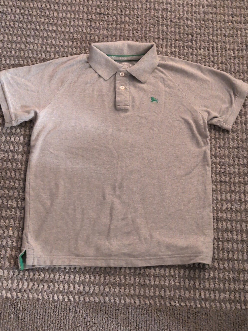 Old Navy Gray and Green Polo Shirt